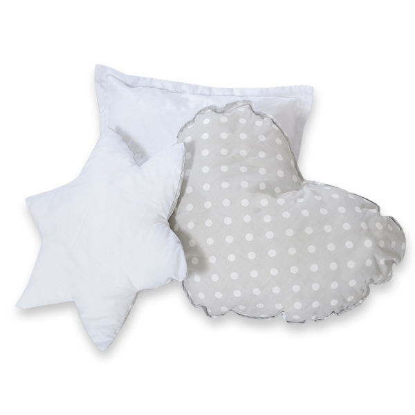 Tenda Indiana per Bambino con Tappetino e Cuscini Grigio Pois Bianchi
