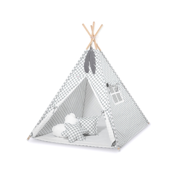 Tenda Indiana per Bambino con Tappetino Grigio