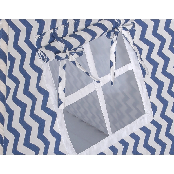 Tenda Teepee Blu Scuro Chevron