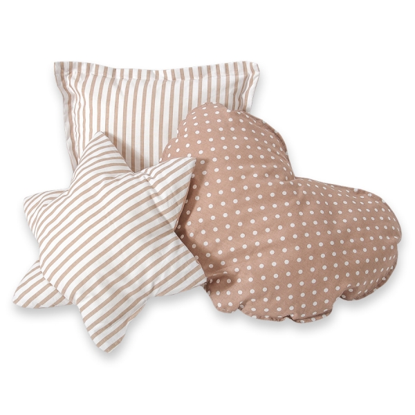 Tenda Teepee con Tappetino e Cuscini Marrone Pois Bianchi