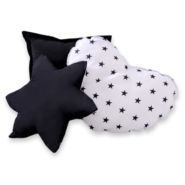 Tenda Teepee con Tappetino e Cuscini Nero