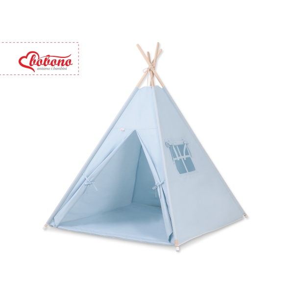Tenda Teepee con Tappetino e Piume Decorative GRATIS! Blu