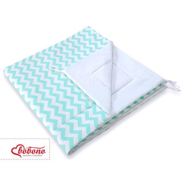 Tenda Teepee con Tappetino e Piume Decorative GRATIS! Menta Chevron