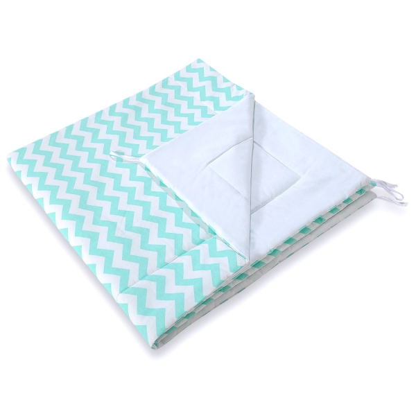 Tenda Teepee con Tappetino e Piume Decorative GRATIS! Menta Chevron