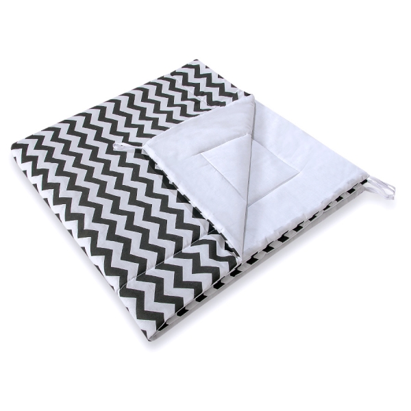 Tenda Teepee con Tappetino e Piume Decorative GRATIS! Nero Chevron