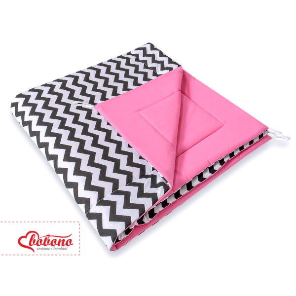 Tenda Teepee con Tappetino e Piume Decorative GRATIS! Rosa Nero Chevron