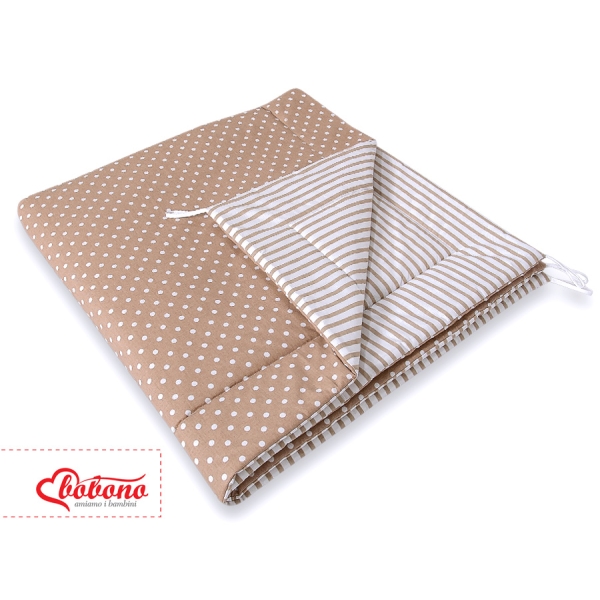 Tenda Teepee con Tappetino Marrone Beige Pois Bianchi