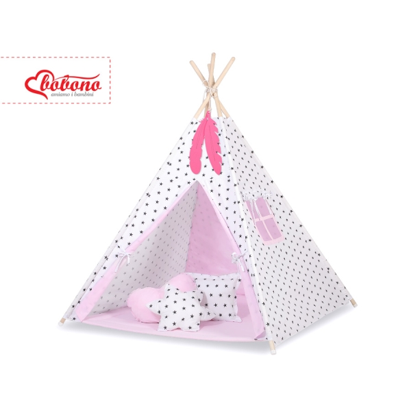 Tenda Teepee con Tappetino Rosa