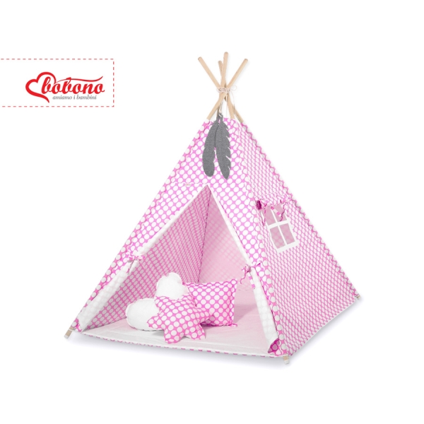 Tenda Teepee con Tappetino Rosa
