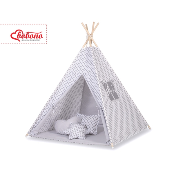 Tenda Teepee e Piume Decorative GRATIS! Grigio