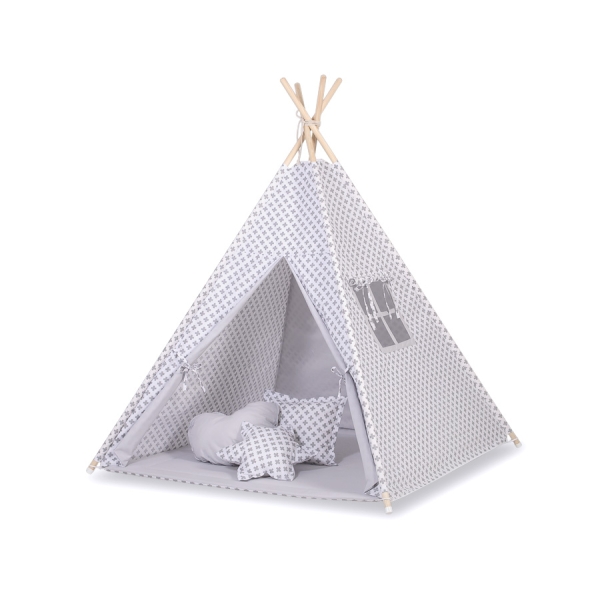 Tenda Teepee e Piume Decorative GRATIS! Grigio