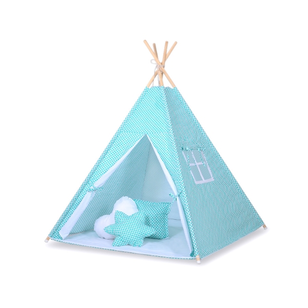 Tenda Teepee e Piume Decorative GRATIS! Menta Bianca