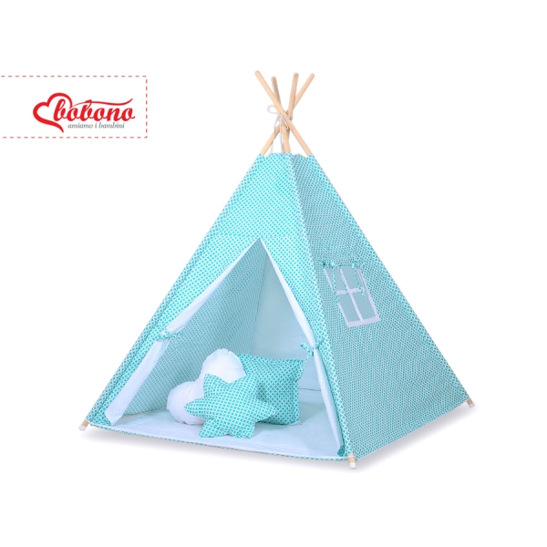 Tenda Teepee e Piume Decorative GRATIS! Menta Bianca