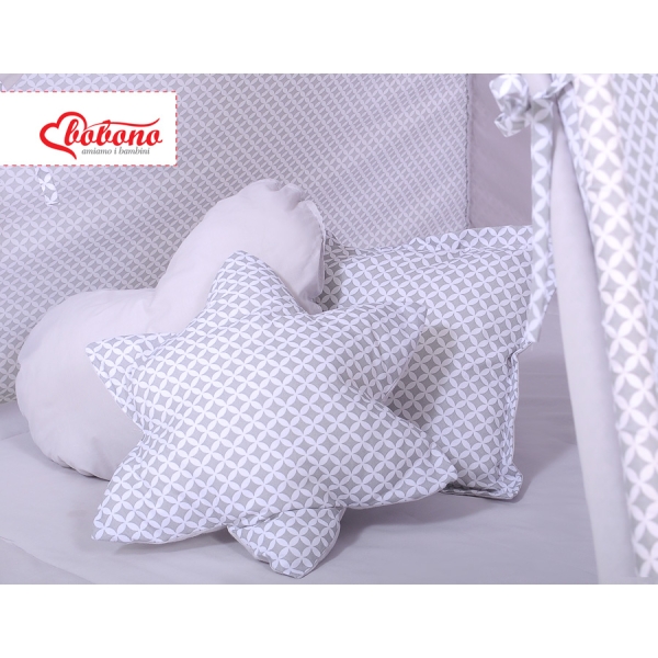 Tenda Teepee per Bambini con Tappetino e Set Cuscini Grigio