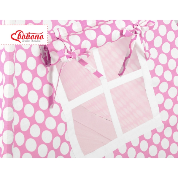 Tenda Teepee per Bambini con Tappetino e Set Cuscini Rosa