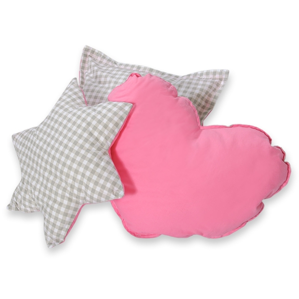 Tenda Teepee per Bambini con Tappetino e Set Cuscini Rosa Grigio a Scacchi