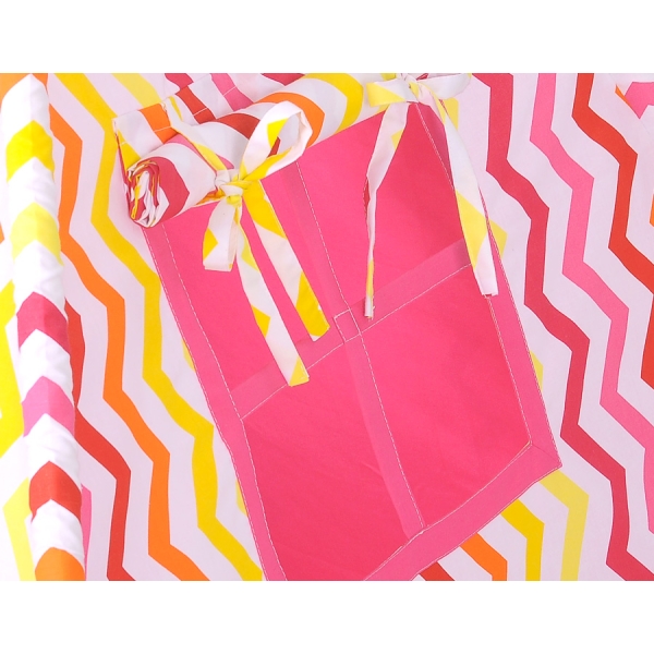 Tenda Teepee per Bambini Rosa Giallo Chevron