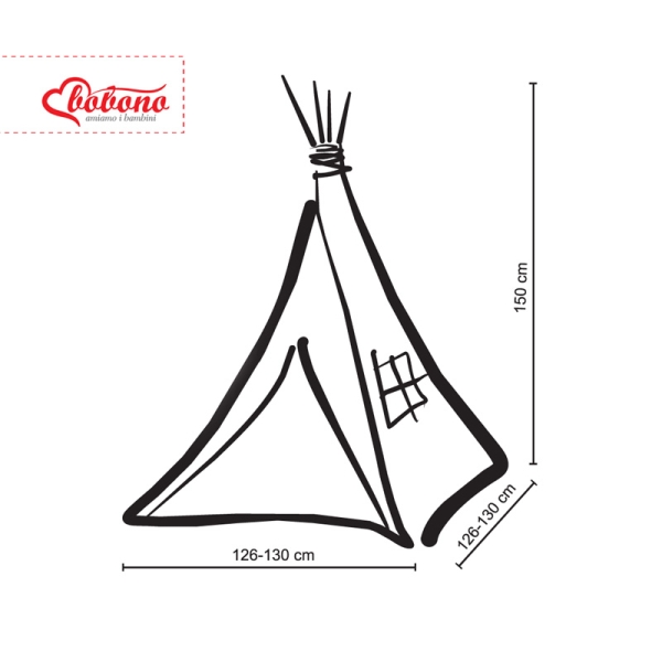 Tenda Teepee per Bambini Rosa Giallo Chevron
