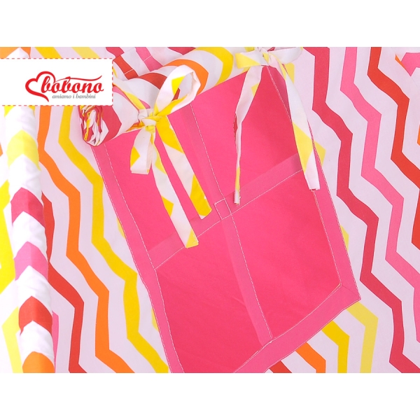 Tenda Teepee per Bambini Rosa Giallo Chevron