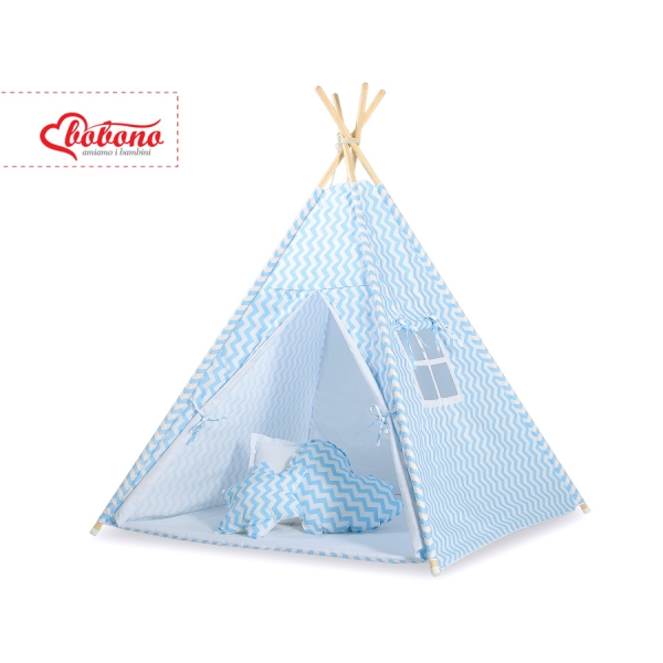 Tenda Wigwam per Bambino Blu Chevron