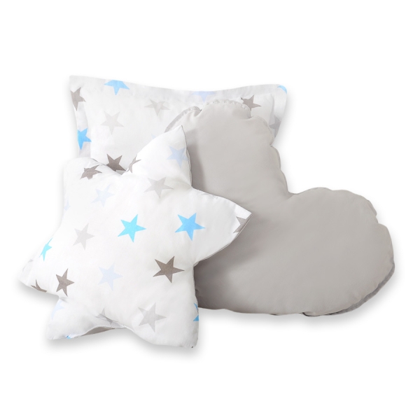 Tenda Wigwam per Bambino con Tappetino e Cuscini Grigio Blu Stelle