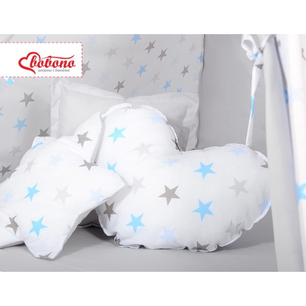 Tenda Wigwam per Bambino con Tappetino e Cuscini Grigio Blu Stelle