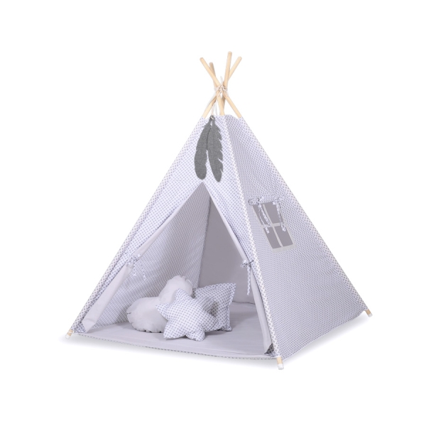 Tenda Wigwam per Bambino con Tappetino Grigio