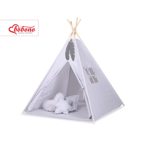 Tenda Wigwam per Bambino con Tappetino Grigio