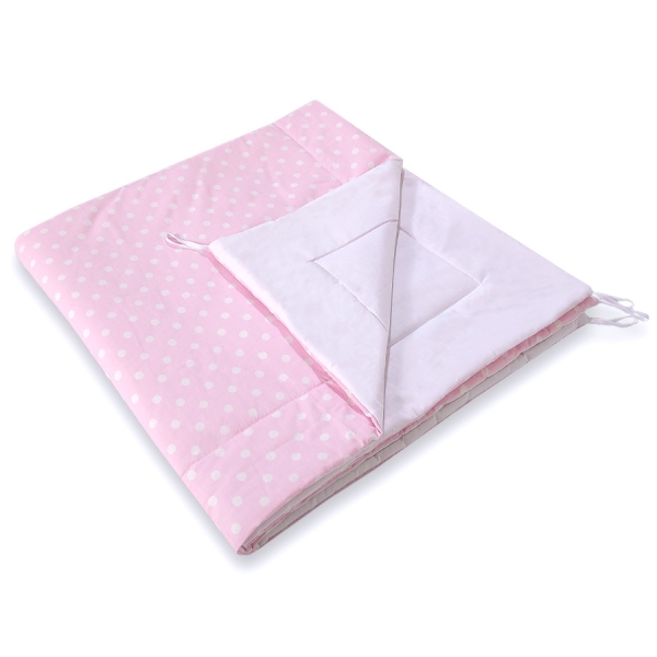 Tenda Wigwam per Bambino con Tappetino Rosa Pois Bianchi