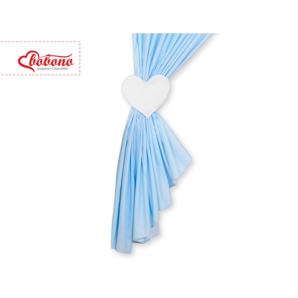Tendaggio Cameretta di Bambini Blu a Strisce Cuori