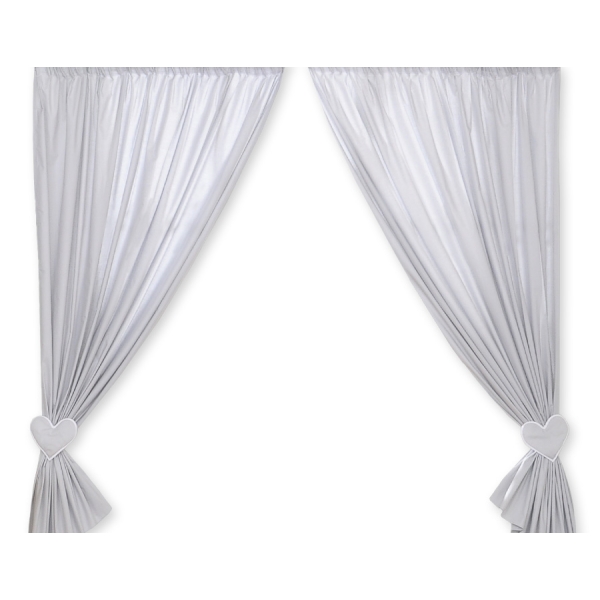 Tendaggio Cameretta di Bambini Grigio Cuori