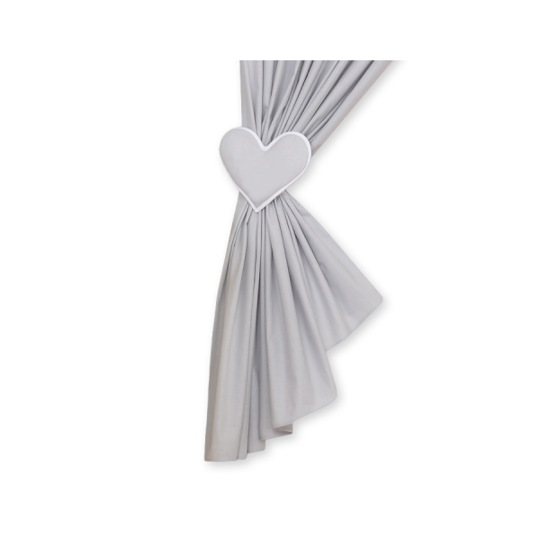 Tendaggio Cameretta di Bambini Grigio Cuori