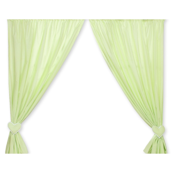 Tendaggio Cameretta di Bambini Verde Cuori