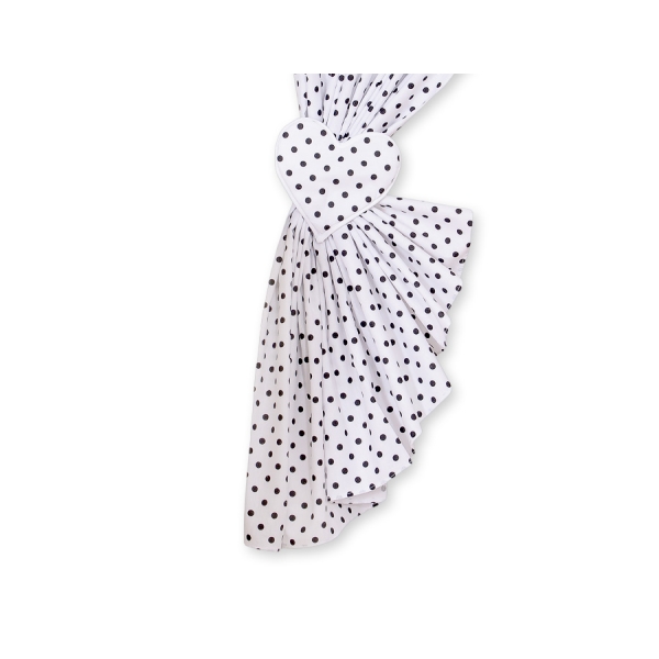 Tende per Bambini Nero Pois Bianchi Cuori