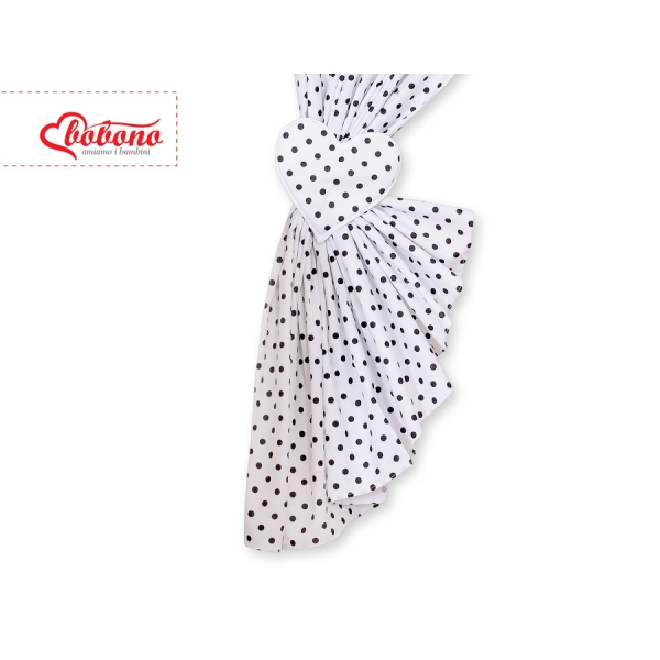 Tende per Bambini Nero Pois Bianchi Cuori