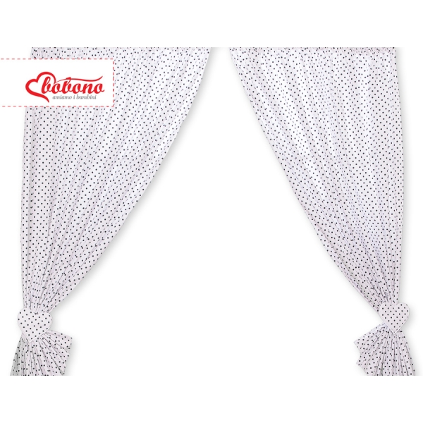 Tende per Bambini Nero Pois Bianchi Cuori