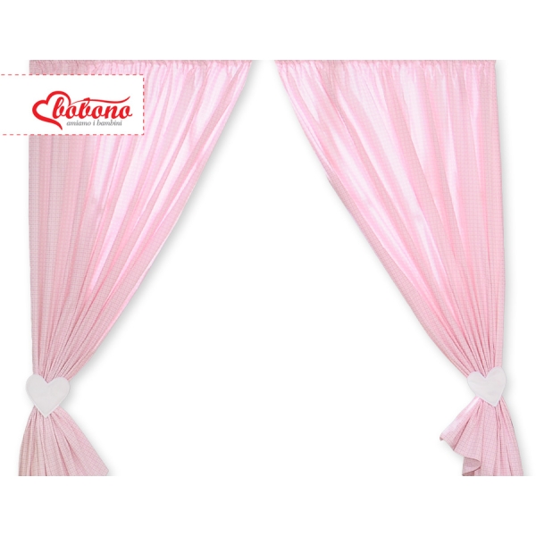 Tende per Bambini Rosa a Scacchi Cuori