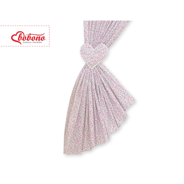 Tende per Bambini Rosa Fiori Fiori Cuori