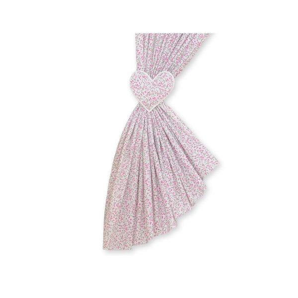 Tende per Bambini Rosa Fiori Fiori Cuori