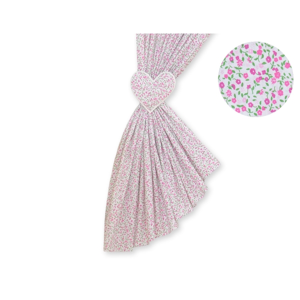 Tende per Bambini Rosa Fiori Fiori Cuori