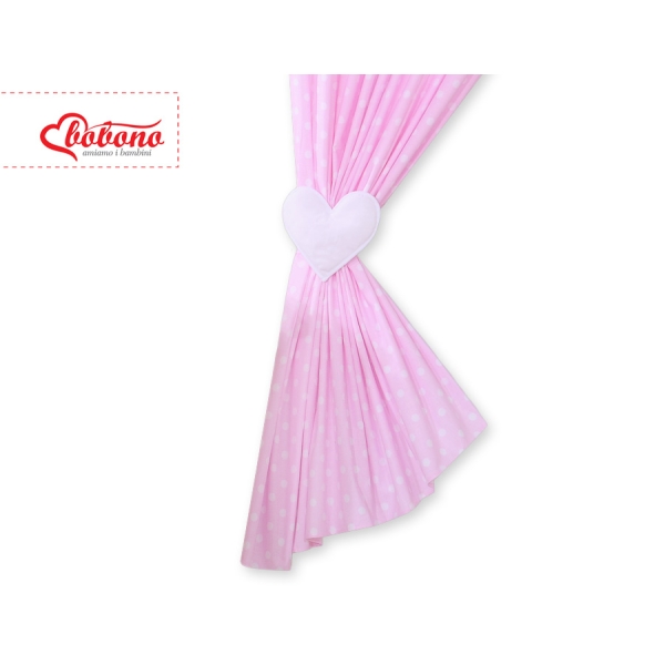 Tende per Bambini Rosa Pois Bianchi Cuori