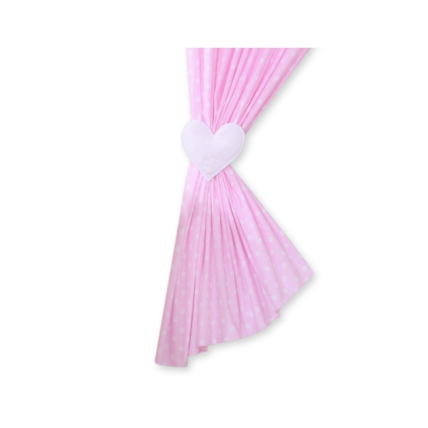 Tende per Bambini Rosa Pois Bianchi Cuori