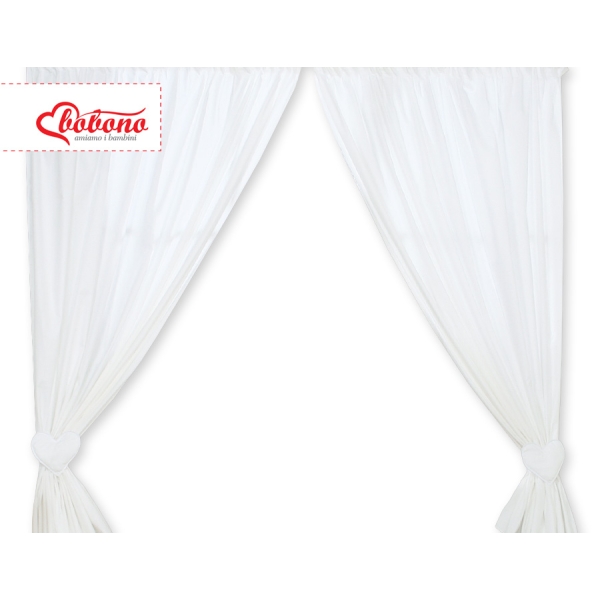 Tende per Cameretta Bianca Cuori