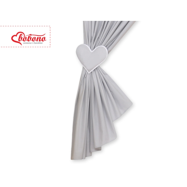Tende per Cameretta Grigio Pois Bianchi Cuori