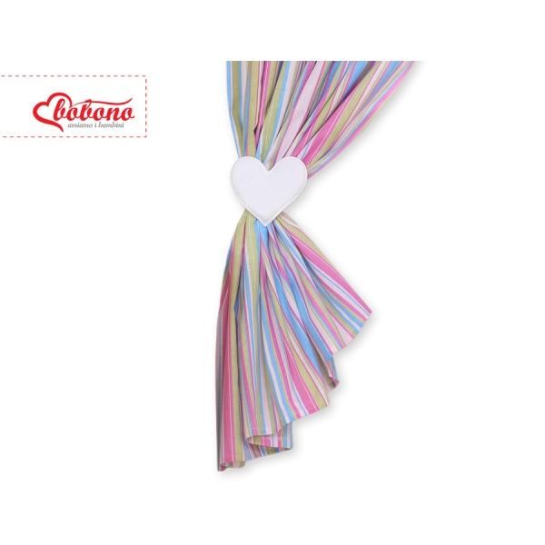 Tende per Cameretta Lilla a Strisce Cuori