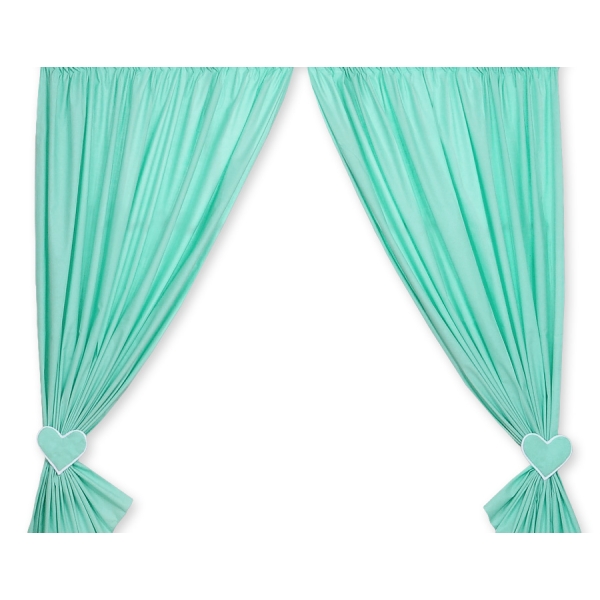 Tende per Cameretta Menta Cuori