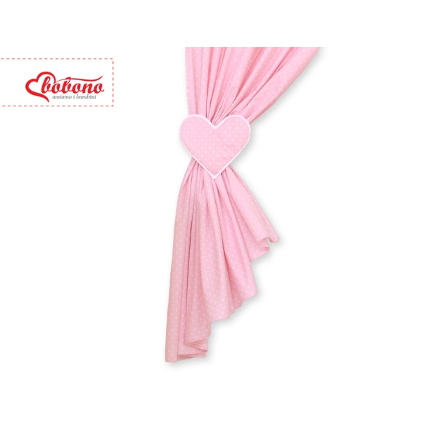 Tende per Cameretta Rosa Pois Bianchi Cuori