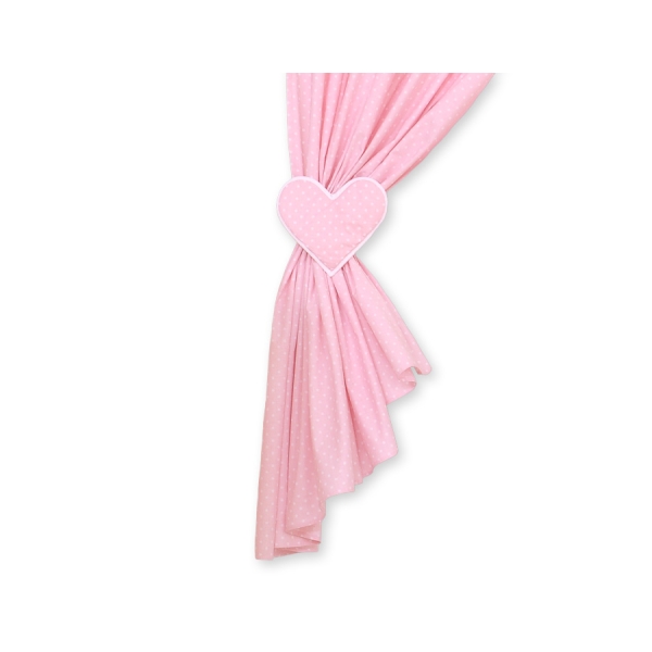 Tende per Cameretta Rosa Pois Bianchi Cuori