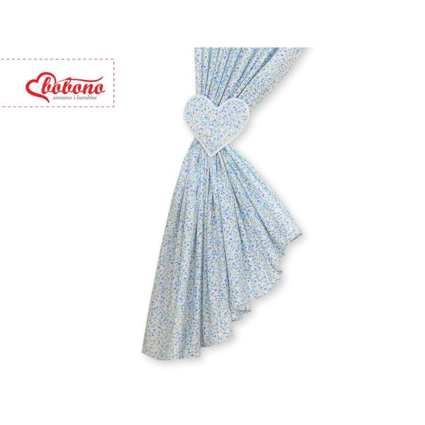 Tende per La Cameretta Dei Bambini Blu Fiori Fiori Cuori