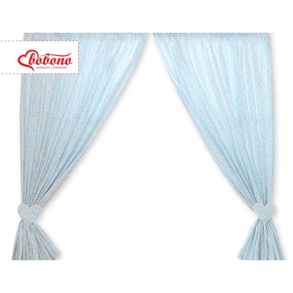 Tende per La Cameretta Dei Bambini Blu Fiori Fiori Cuori